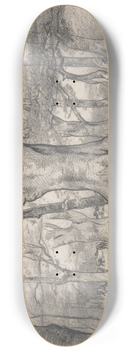 Alfred Parsons - A Forest Landscape near Boldrewood 8.25 inch art skate deck