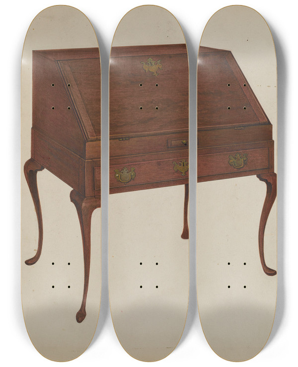 Triptych art skateboard deck of Arsen Maralian Desk by Arsen Maralian