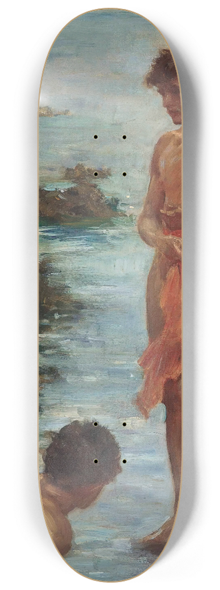 Henry Scott Tuke - Variant on A Bathing Group 8.25 inch art skate deck