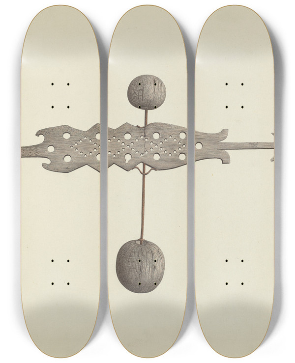 Triptych art skateboard deck of Robert Pohle Weather Vane_4 by Robert Pohle