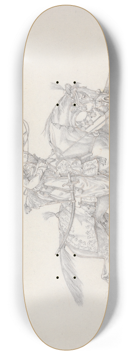 Henry Thomas Alken - A Charging Mameluke Firing a Pistol 8.25 inch art skate deck