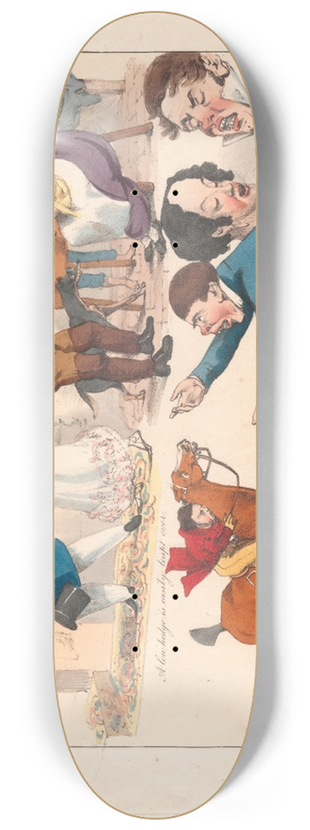 Henry Thomas Alken - British Proverbs 8.25 inch art skate deck