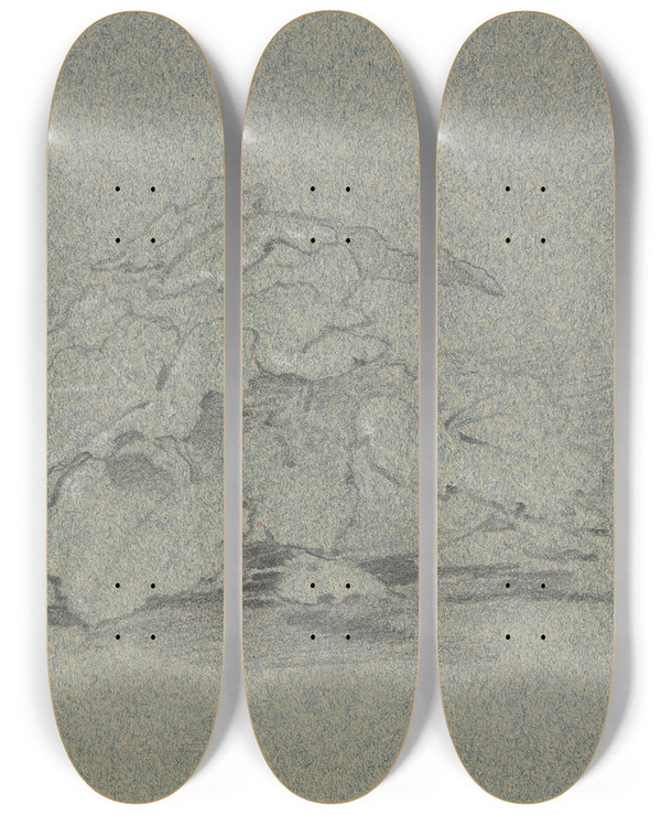Triptych art skateboard deck of George Richmond Burdock by George Richmond (1809-1896)