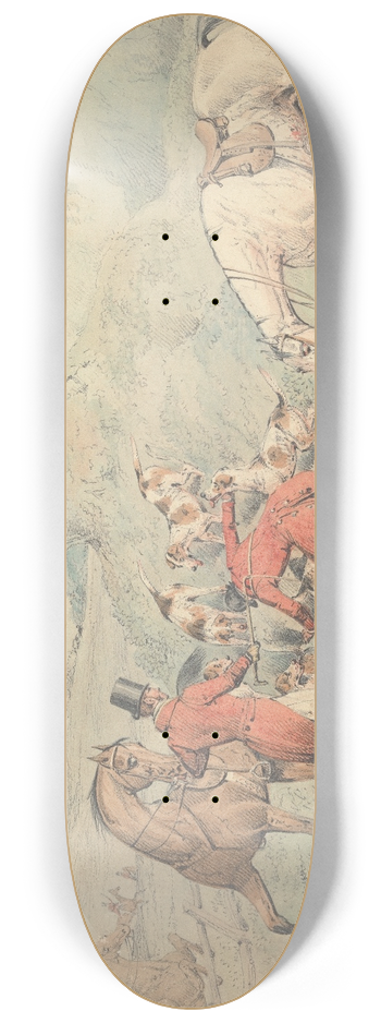 Henry Thomas Alken - Foxhunting; Gone to Ground 8.25 inch art skate deck