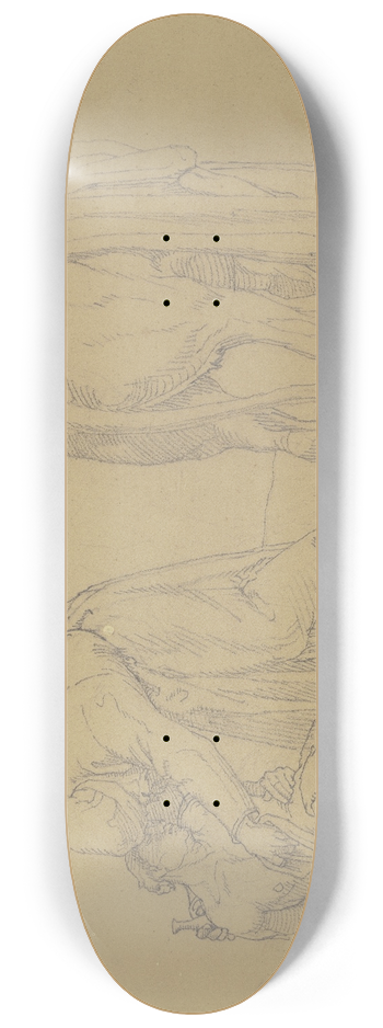 Alfred Rethel - The Good Samaritan 8.25 inch art skate deck