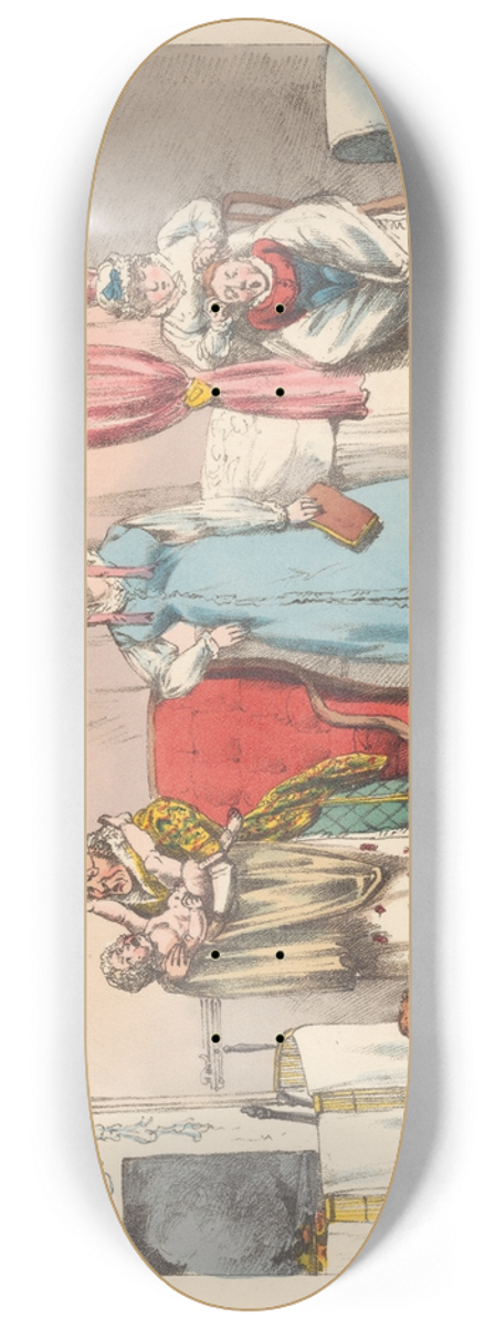 Henry Thomas Alken - Shakespeares Seven Ages of Man 8.25 inch art skate deck