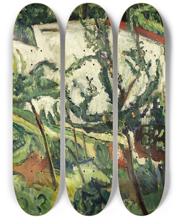 Triptych art skateboard deck of Cham Soutine Maison De Clamart_1 by Chaim Soutine (1893-1943)