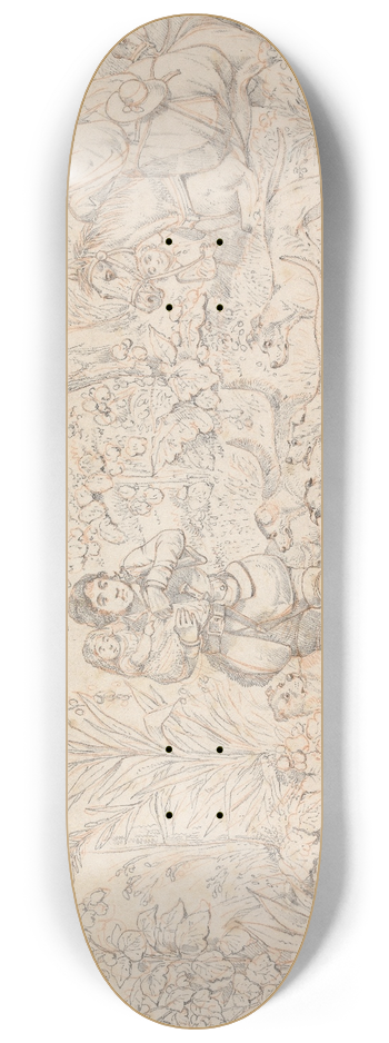 Henry Thomas Alken - Sporting Incidents: Drawing For the Soft-ground Etching of Through the Wood 8.25 inch art skate deck