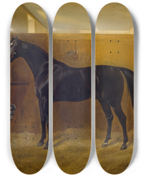 Triptych art skateboard deck of Fritz Thomsen Zampa by Fritz Thomsen (1819-1891)