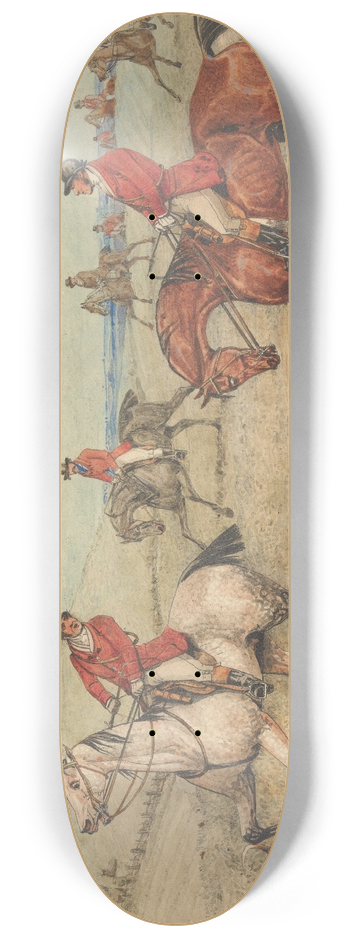 Henry Thomas Alken - The Check; What the Devil Do You Do Here.. 8.25 inch art skate deck