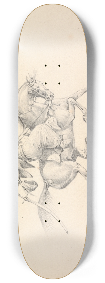 Henry Thomas Alken - Wounded Turkish Cavalryman in Danger of Failling From His Horse 8.25 inch art skate deck