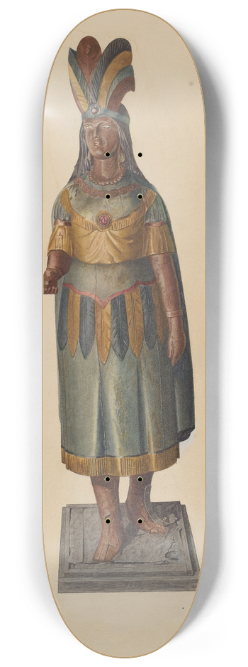 Henry Tomaszewski - Cigar Store Indian 8.25 inch art skate deck