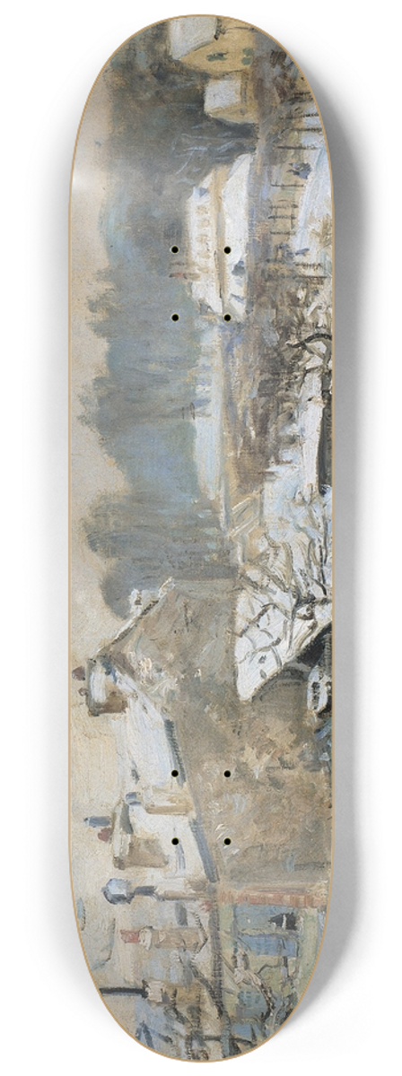 Alfred Sisley - Effet de neige  Louveciennes 8.25 inch art skate deck