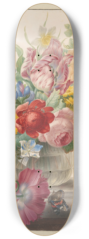 Herman Henstenburgh - Bloemen in vaas met Atalanta 8.25 inch art skate deck