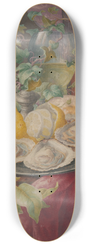 Herman Henstenburgh - Vanitasstilleven met oesters en schedel 8.25 inch art skate deck