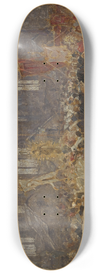 Hermann Braun - Prozession vor einer Kirche 8.25 inch art skate deck