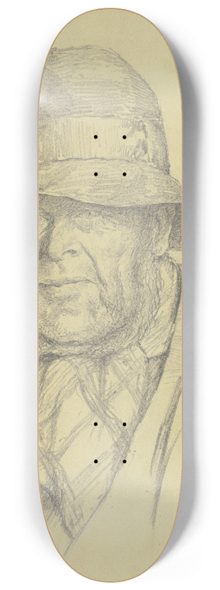 Hermann Kruse - Brustbild eines Ostseefischers 8.25 inch art skate deck