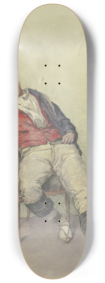 Hermann Kruse - Sitting Italian 8.25 inch art skate deck