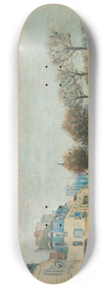 Alfred Sisley - Port-Marly avant linondation 8.25 inch art skate deck
