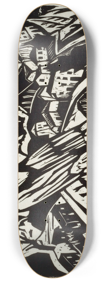 Hermann Scherer - Mann in Landschaft (Der Maler) 8.25 inch art skate deck