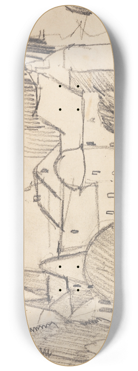 Hermann Stenner - Burg Monschau 8.25 inch art skate deck