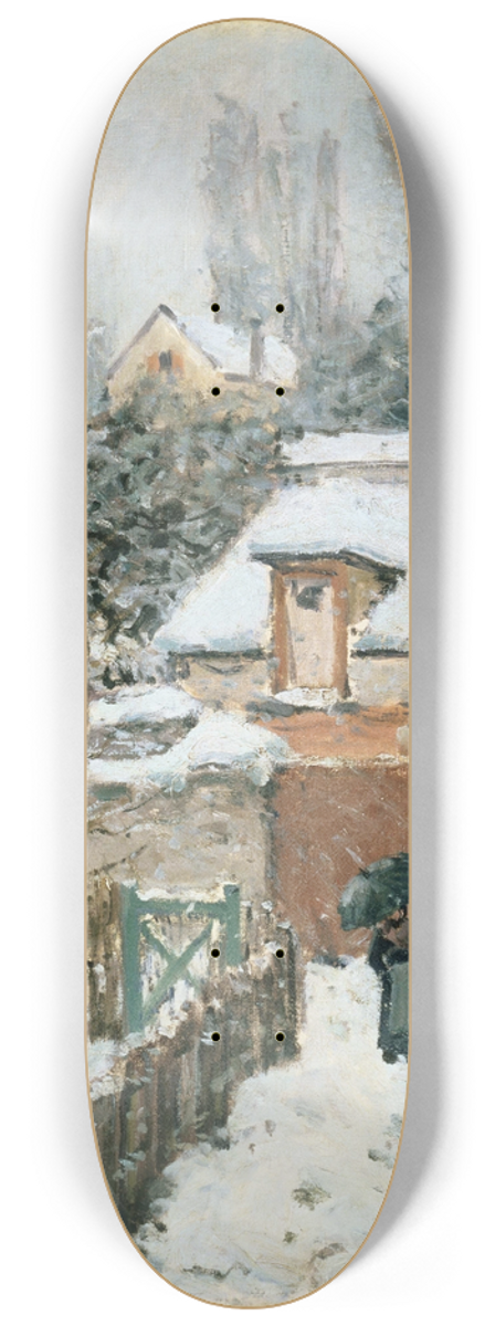 Alfred Sisley - Snow at Louveciennes 8.25 inch art skate deck