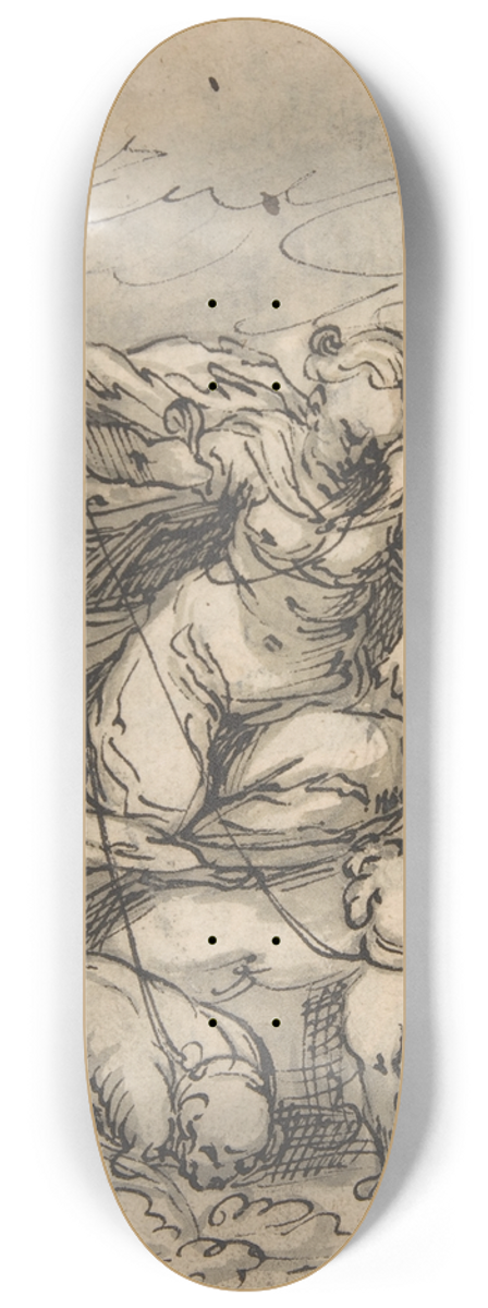Hermann Weyer - Diana Resting with Her Hounds 8.25 inch art skate deck
