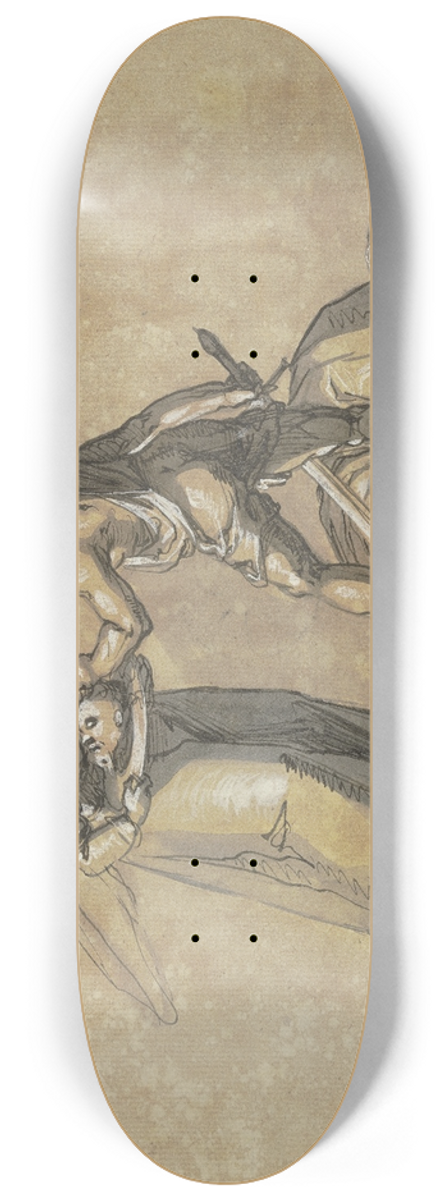 Hermann Weyer - Die Enthauptung Johannes des Tufers 8.25 inch art skate deck