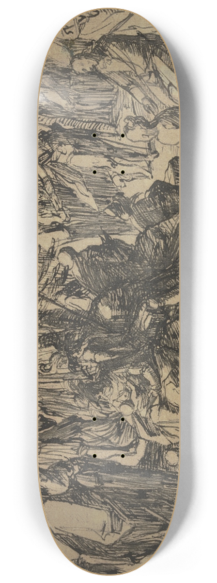 Hermann Weyer - Die Predigt Johannes des Tufers im Walde 8.25 inch art skate deck