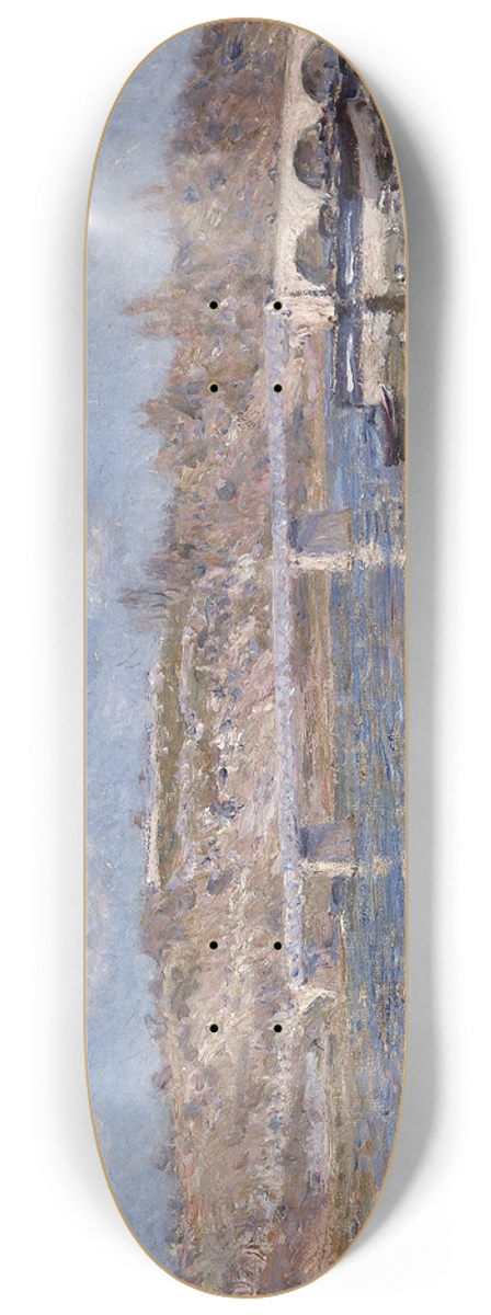 Alfred Sisley - The Beach at Saint-Mamms 8.25 inch art skate deck