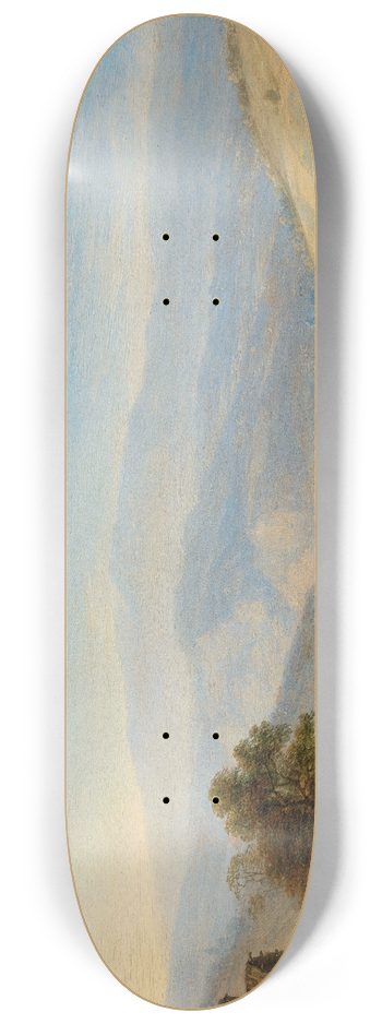 Herman Saftleven - View of the Rhine River near Andernach 8.25 inch art skate deck