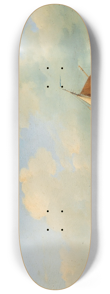Hermanus Koekkoek - Fishermen on the Shore 8.25 inch art skate deck