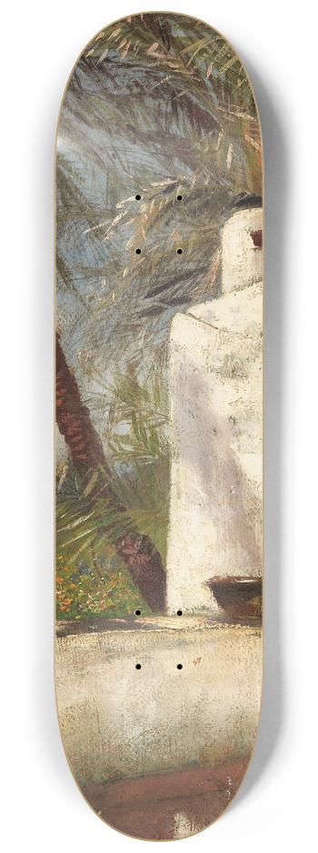 Hermione von Preuschen - Palmenterrasse (Capri) 8.25 inch art skate deck