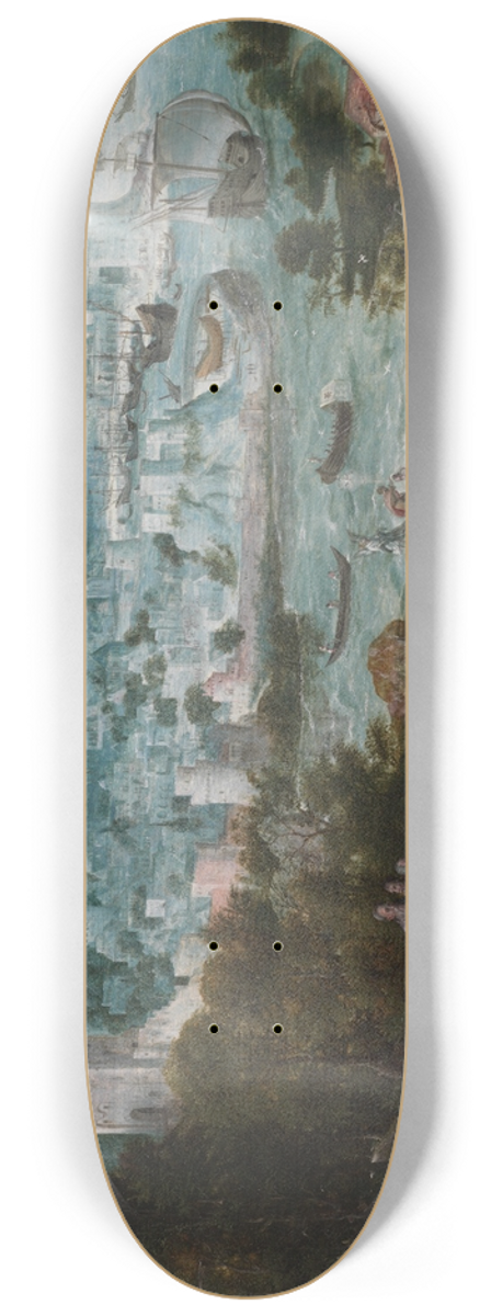 Herri met de Bles - Landscape with Saint John the Baptist 8.25 inch art skate deck