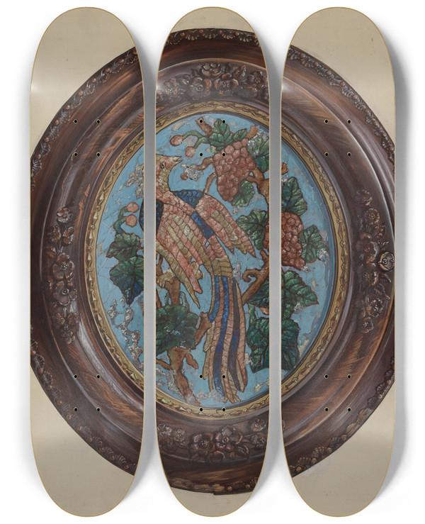 Triptych art skateboard deck of James Mclellan Tinsel Picture by James Mclellan
