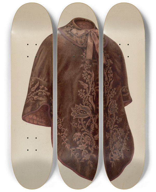 Triptych art skateboard deck of American 20Th Century Cape by American 20Th Century