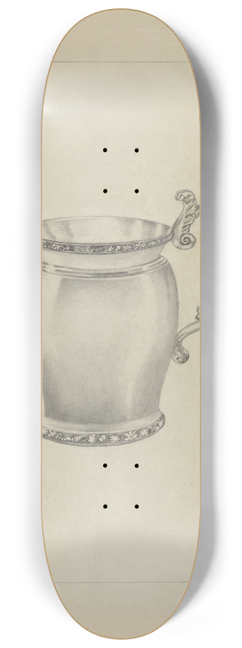 Hester Duany - Silver Mug 8.25 inch art skate deck