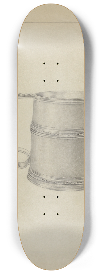 Hester Duany - Silver Mug 8.25 inch art skate deck