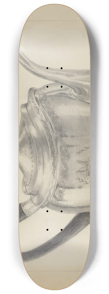 Hester Duany - Silver Teapot 8.25 inch art skate deck