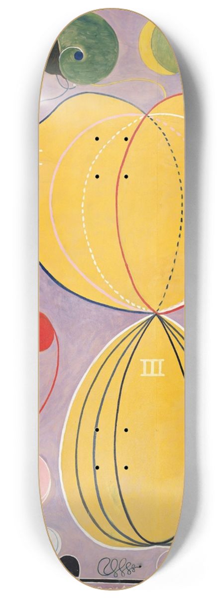 Hilma af Klint - Group IV, No. 7, The Ten Largest, Adulthood 8.25 inch art skate deck