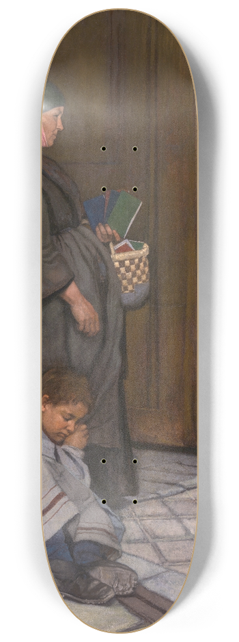 Alfred Stevens - Begging Tolerated 8.25 inch art skate deck