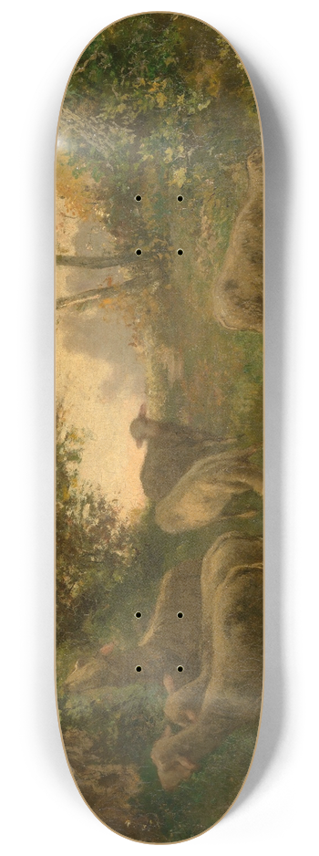 Hippolyte Boulenger - Sheep on the Fringe of the Wood 8.25 inch art skate deck