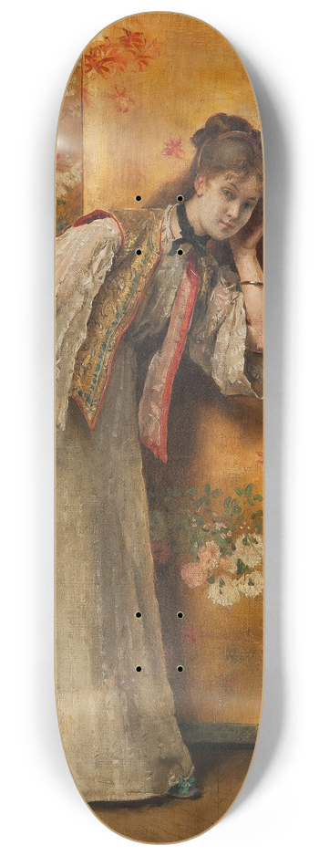 Alfred Stevens - Curious 8.25 inch art skate deck