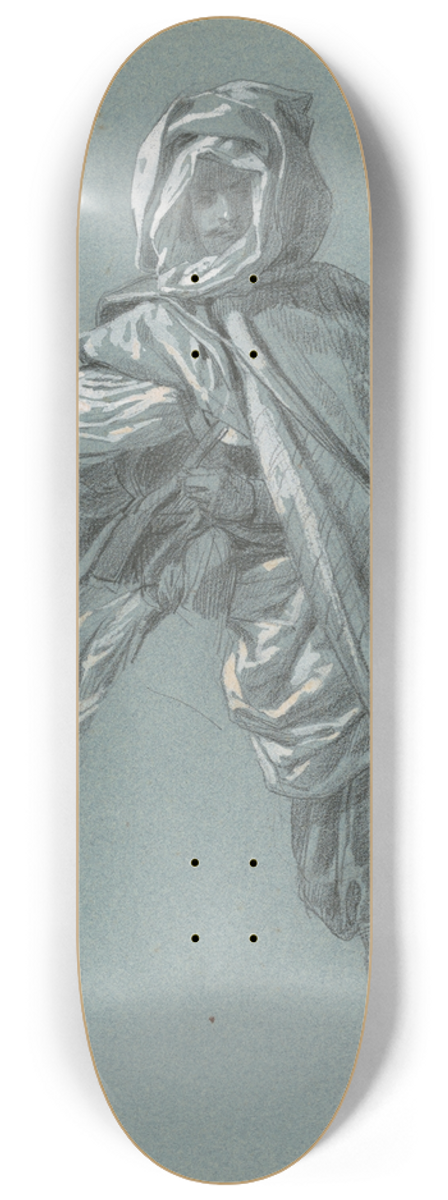 Hippolyte Lalaisse - An Arab Rider on Camelback 8.25 inch art skate deck