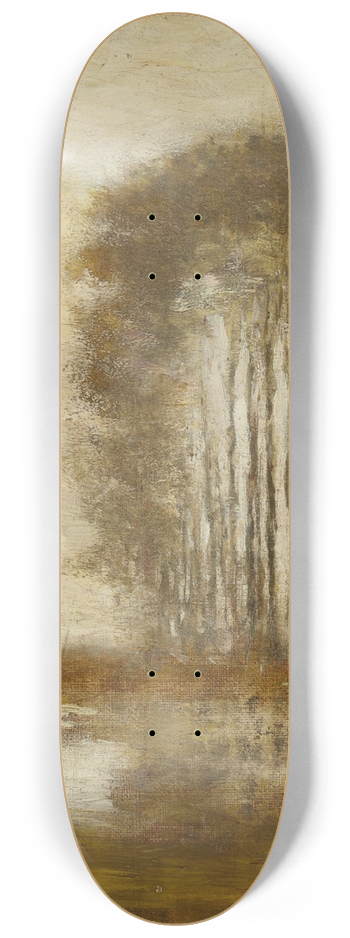 Homer Dodge Martin - Landscape with Poplars 8.25 inch art skate deck