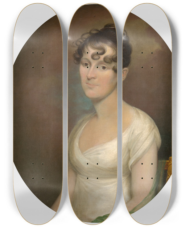 Triptych art skateboard deck of Cephas Thompson Elizabeth Washington Gamble Wirt by Cephas Thompson (1775-1856)