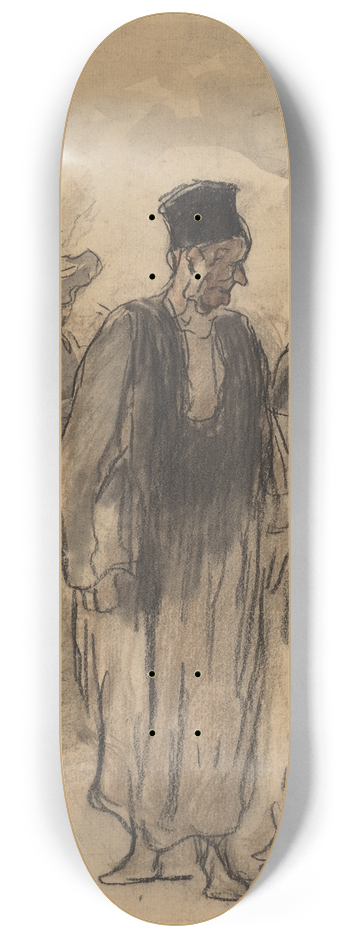 Honor Daumier - Two Lawyers 8.25 inch art skate deck