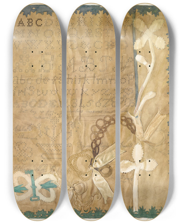 Triptych art skateboard deck of Adolph Opstad Sampler by Adolph Opstad