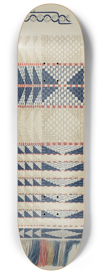 Howard H. Sherman - Handwoven Coverlet 8.25 inch art skate deck