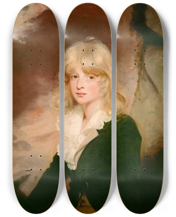 Triptych art skateboard deck of John Hoppner John Granville by John Hoppner (1758-1810)